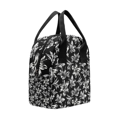 Amaryllis Pattern Print Design AL04 Insulated Lunch Bag
