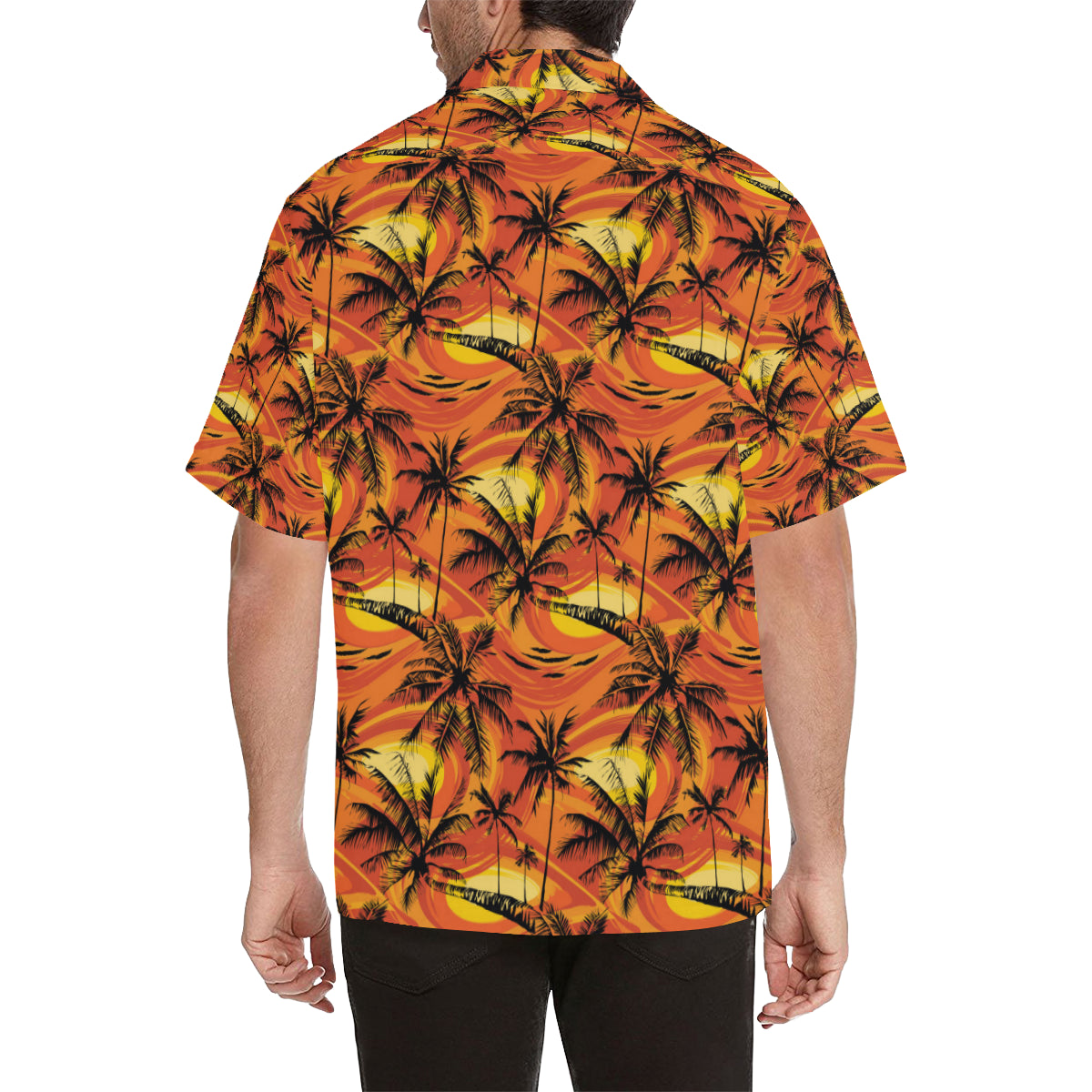 Palm Tree Pattern Print Design A02 Men's Hawaiian Shirt