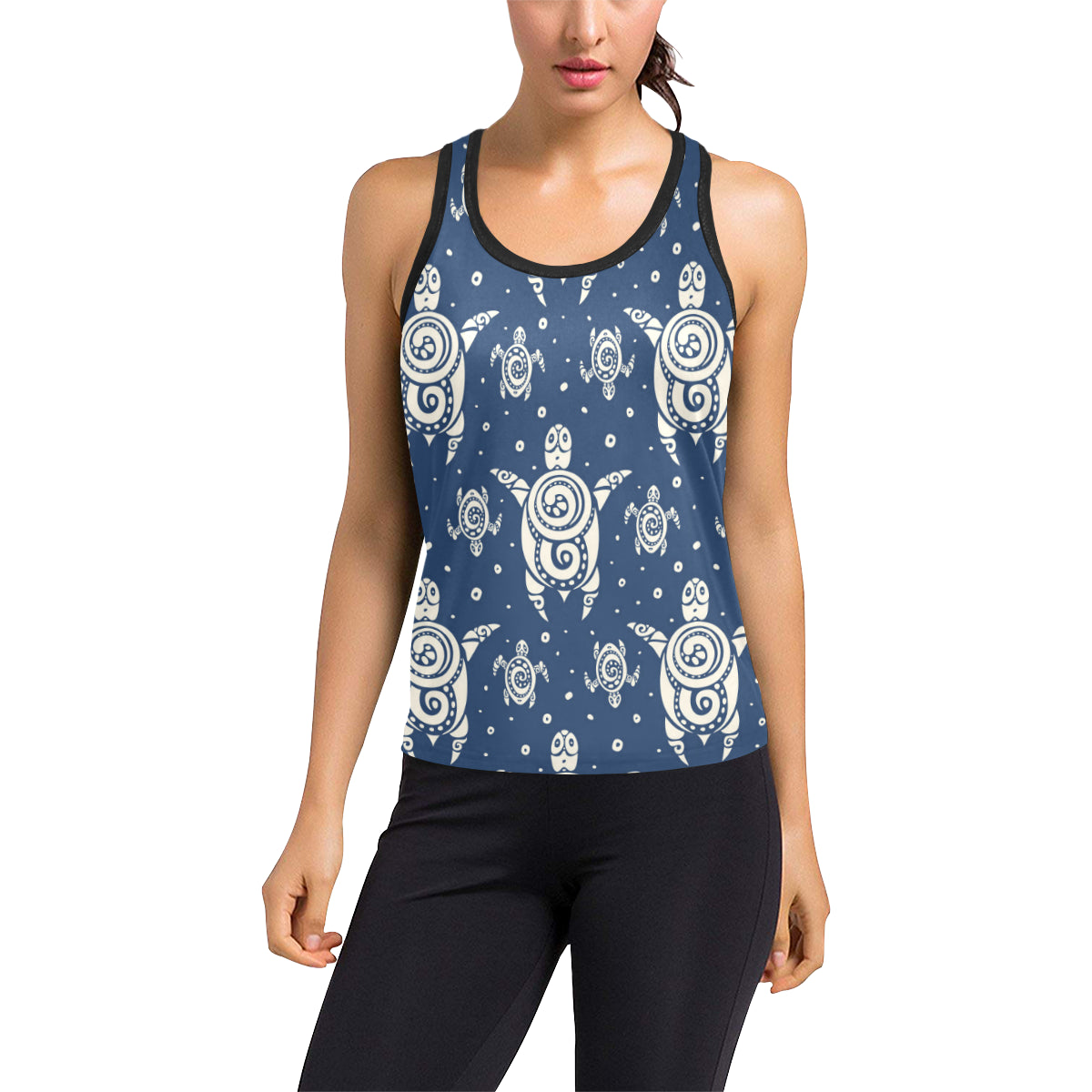 Sea Turtle Tribal Women's Racerback Tank Top