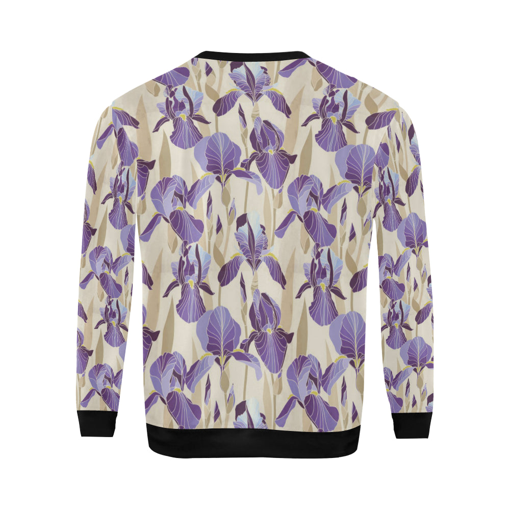 Iris Pattern Print Design IR02 Men Long Sleeve Sweatshirt
