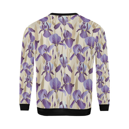 Iris Pattern Print Design IR02 Men Long Sleeve Sweatshirt