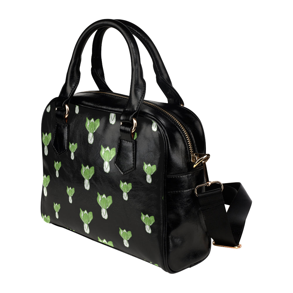 Kale Pattern Print Design 02 Shoulder Handbag