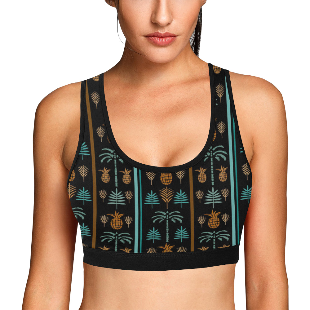 Hawaiian Themed Pattern Print Design H023 Sports Bra