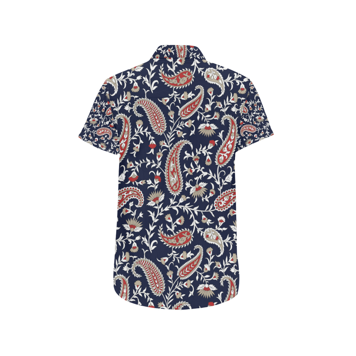 Paisley Pattern Print Design A05 Men's Short Sleeve Button Up Shirt