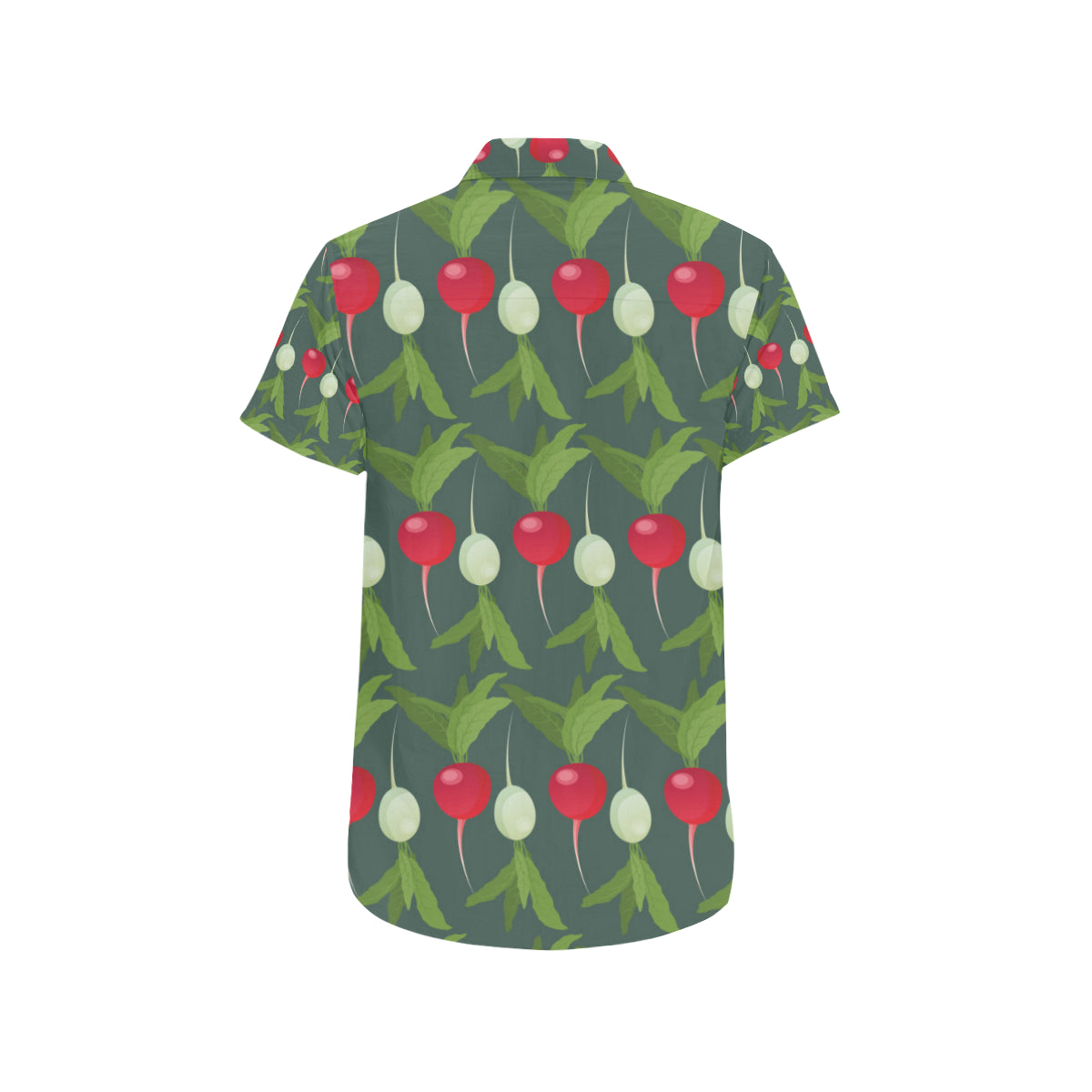 Radish Pattern Print Design A03 Men's Short Sleeve Button Up Shirt