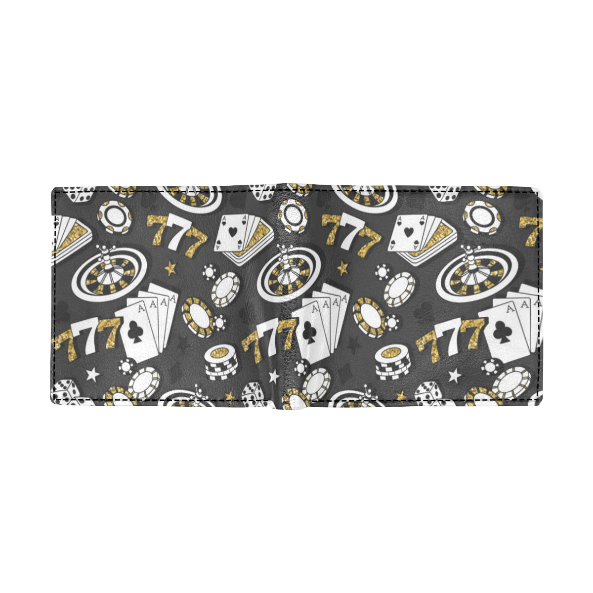 Casino Pattern Print Design 05 Men's ID Card Wallet