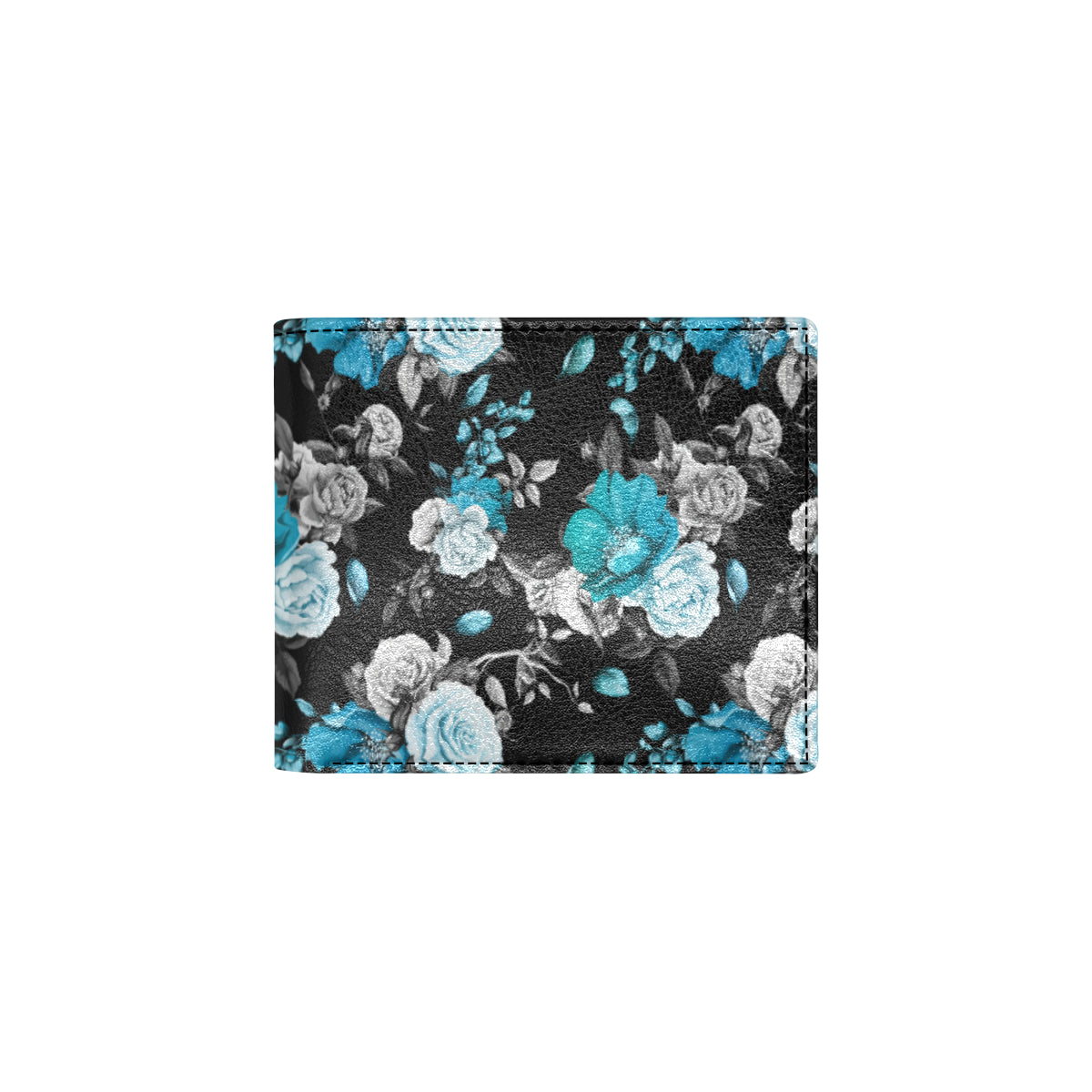 Rose Pattern Print Design A02 Men's ID Card Wallet