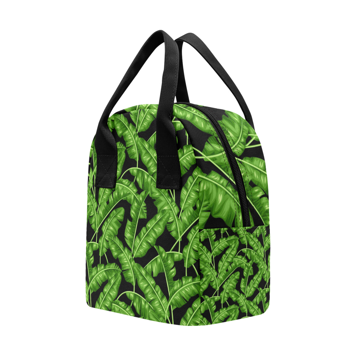 Banana Leaf Pattern Print Design BL01 Insulated Lunch Bag