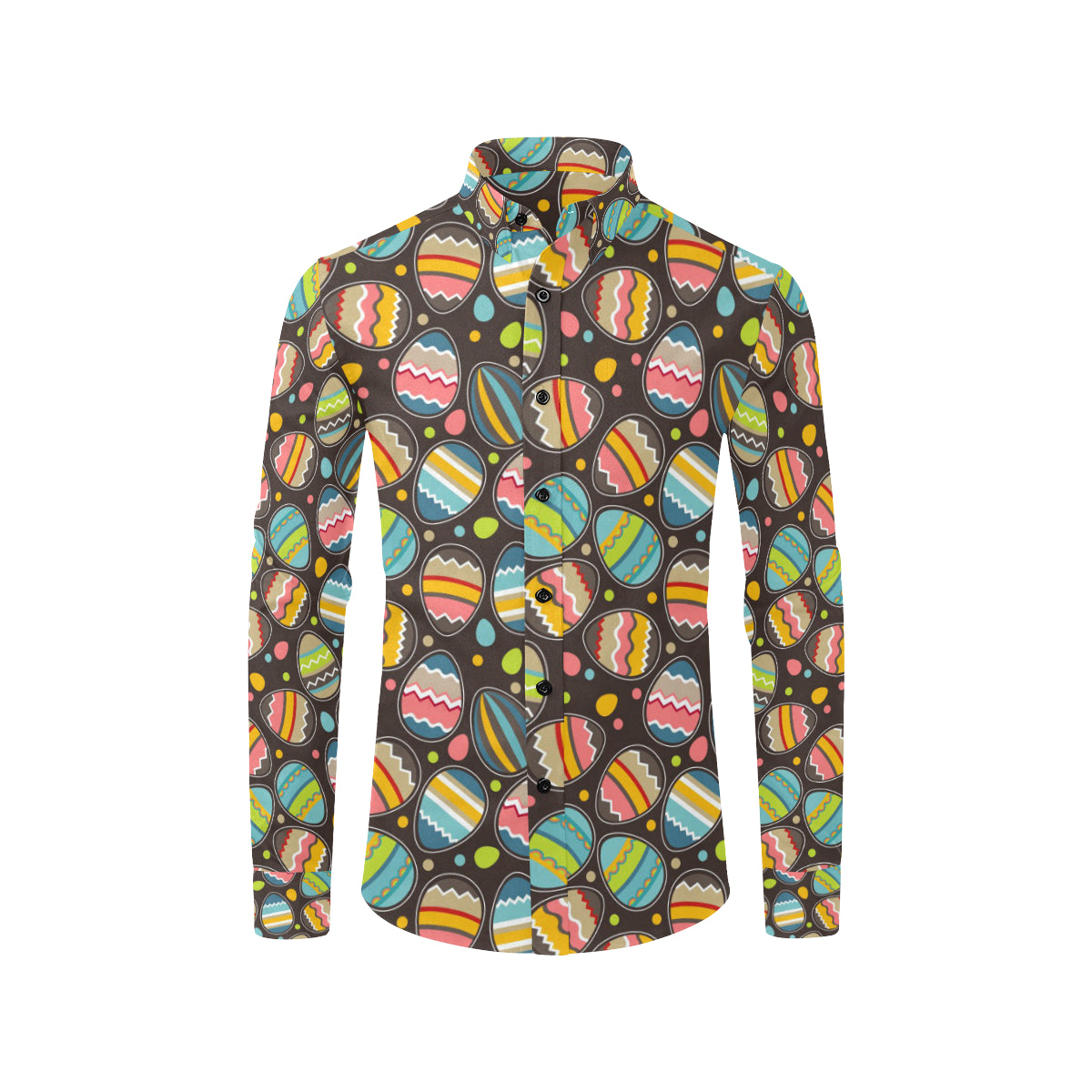 Easter Eggs Pattern Print Design RB03 Men's Long Sleeve Shirt