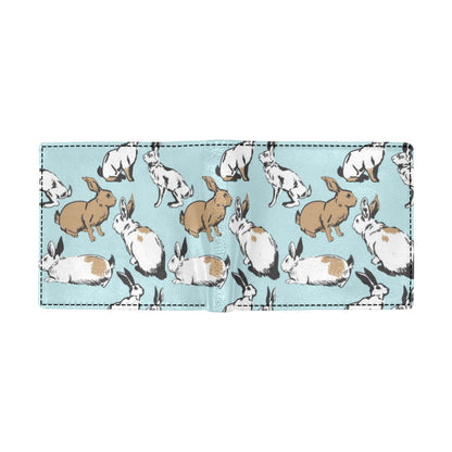 Rabbit Pattern Print Design RB018 Men's ID Card Wallet