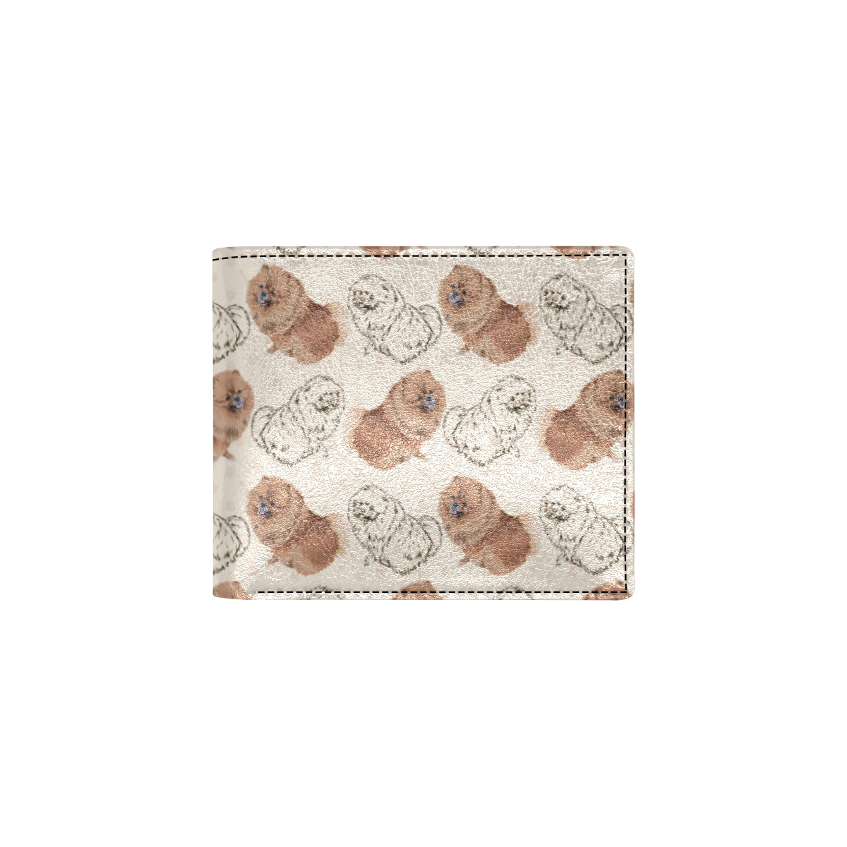 Pomeranians Pattern Print Design A01 Men's ID Card Wallet