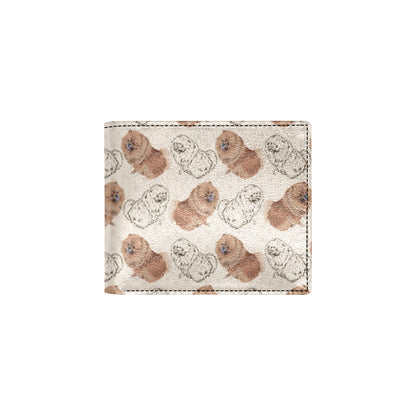 Pomeranians Pattern Print Design A01 Men's ID Card Wallet