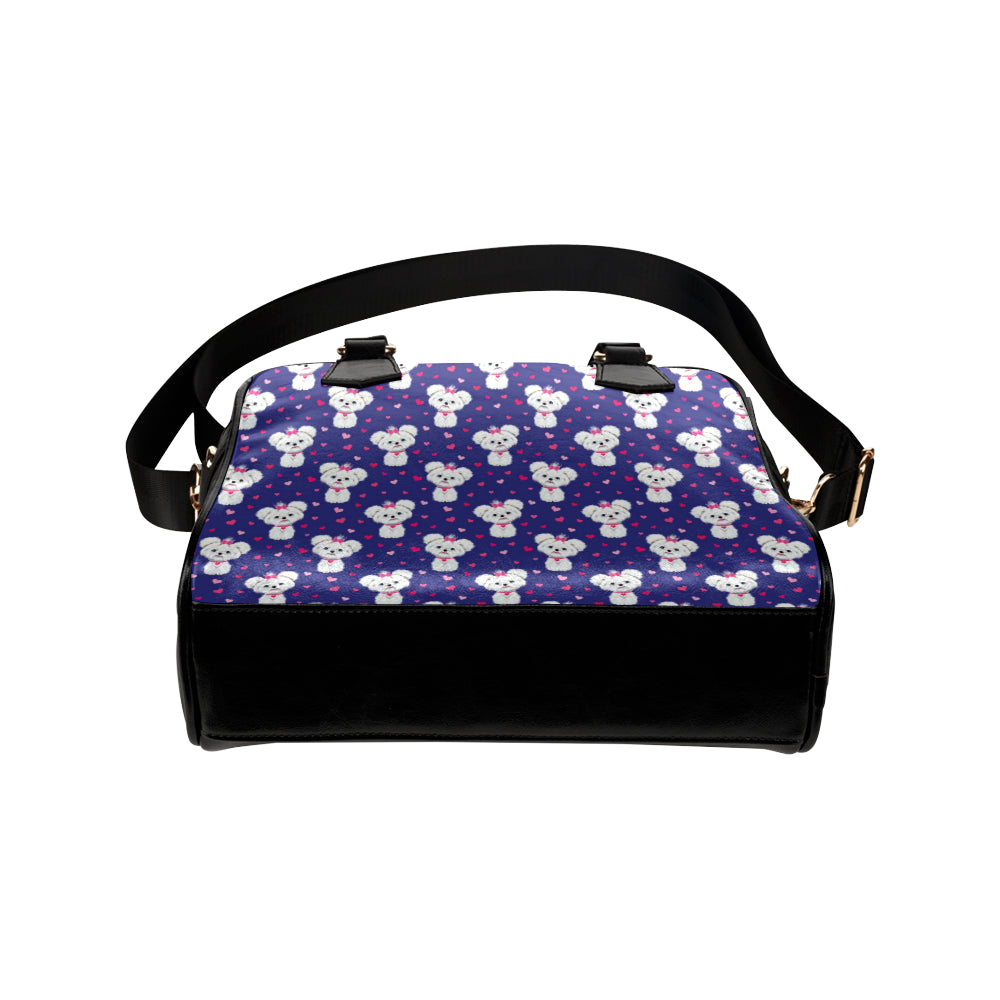 Maltese Pattern Print Design 02 Shoulder Handbag