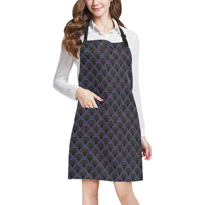 Mermaid Pattern Print Design 09 Apron with Pocket