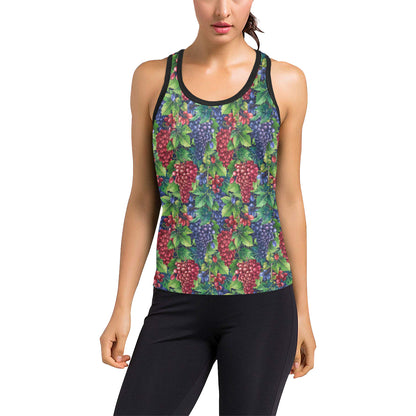 Grape Pattern Print Design GP02 Women's Racerback Tank Top