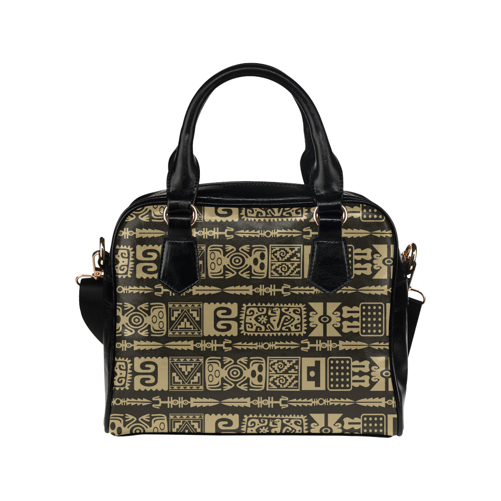 Mayan Pattern Print Design 03 Shoulder Handbag