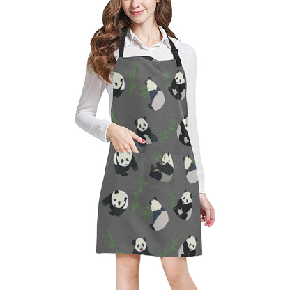 Panda Pattern Print Design A06 Apron with Pocket