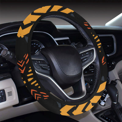 Kente Pattern Print Design 05 Steering Wheel Cover with Elastic Edge