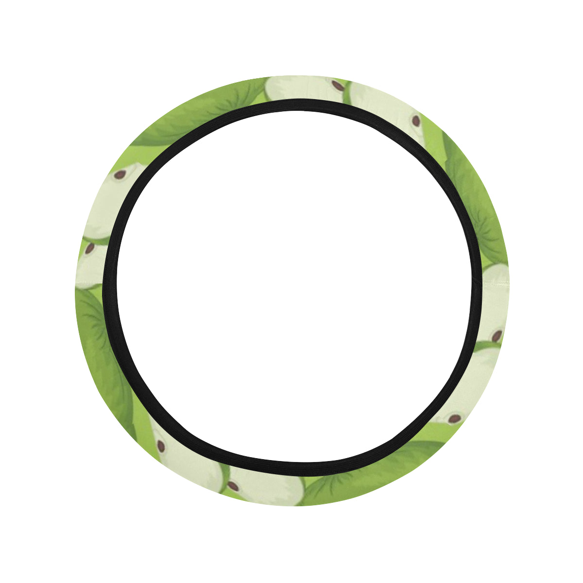 Apple Pattern Print Design AP010 Steering Wheel Cover with Elastic Edge