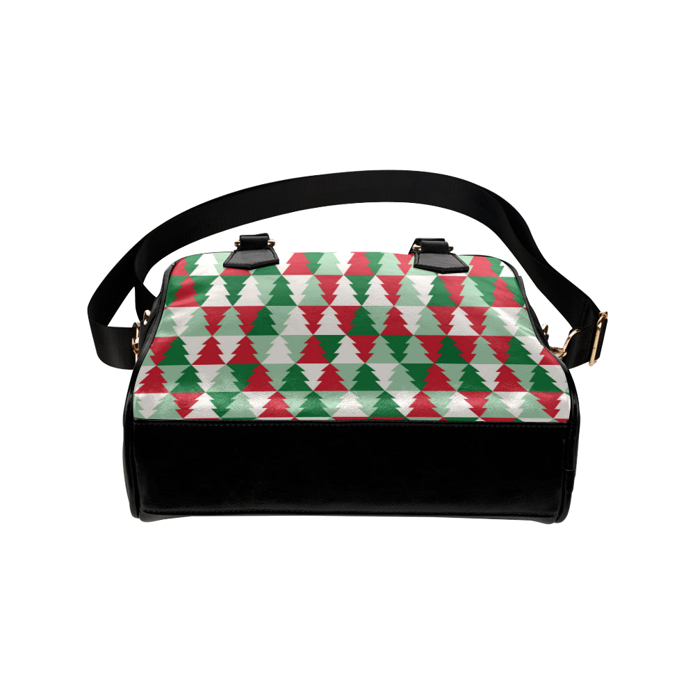 Christmas Tree Pattern Print Design 01 Shoulder Handbag