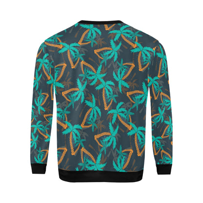 Palm Tree Pattern Print Design PT01 Men Long Sleeve Sweatshirt