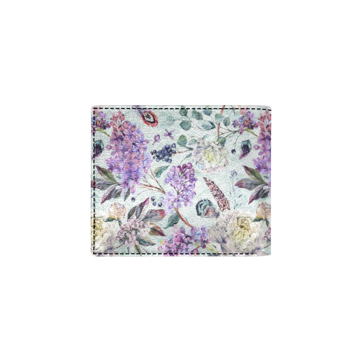 Lilac Pattern Print Design LI06 Men's ID Card Wallet