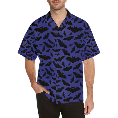 Bat Halloween Pattern Print Design 02 Men's Hawaiian Shirt