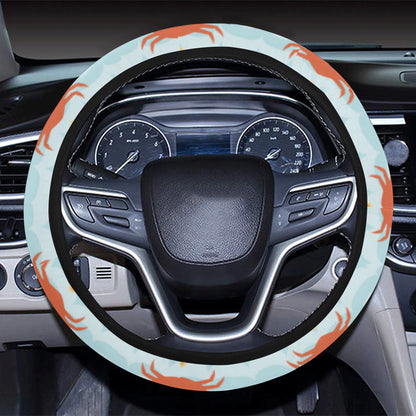 Crab Pattern Print Design 03 Steering Wheel Cover with Elastic Edge