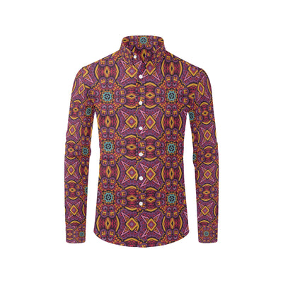 Bohemian Pattern Print Design 10 Men's Long Sleeve Shirt