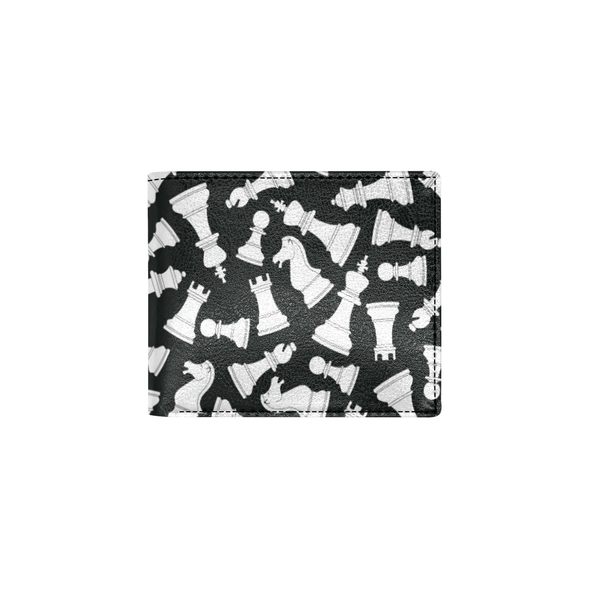 Chess Pattern Print Design 01 Men's ID Card Wallet