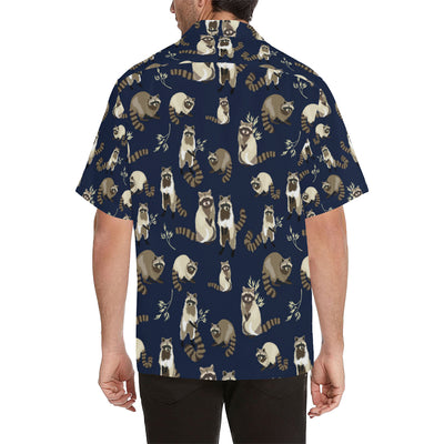 Raccoon Pattern Print Design A06 Men's Hawaiian Shirt