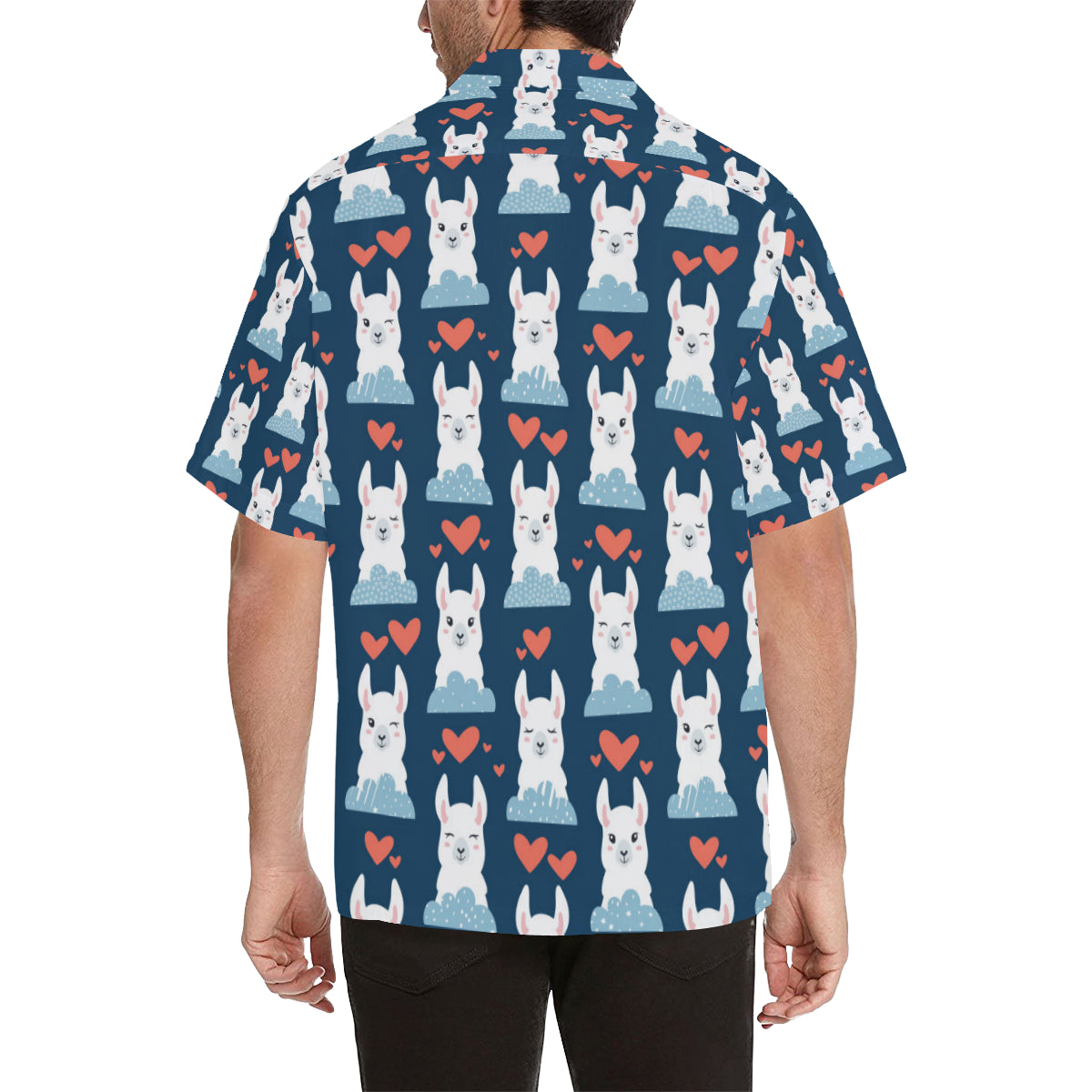 Alpaca Love Pattern Print Design 05 Men's Hawaiian Shirt