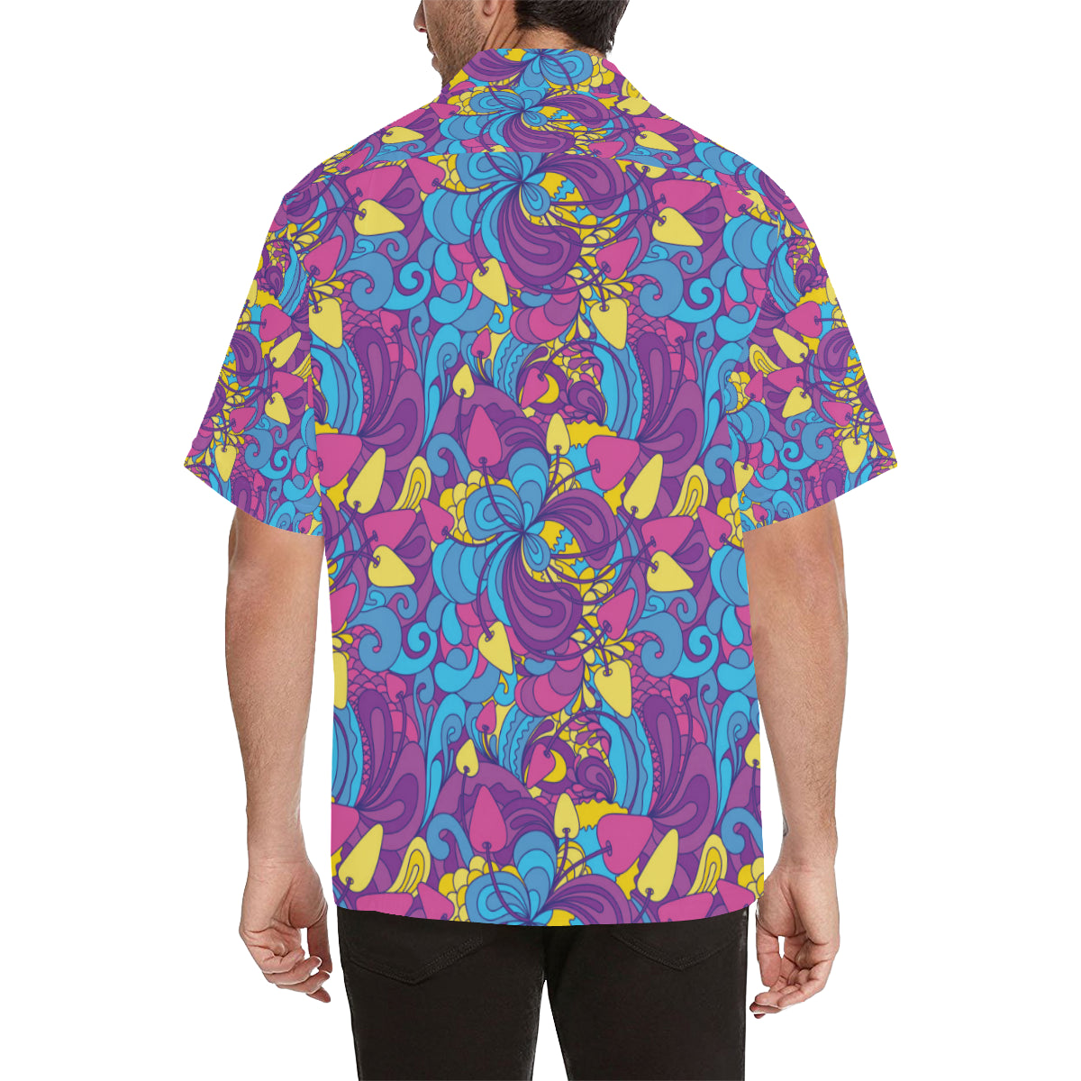 Psychedelic Mushroom Pattern Print Design A03 Men's Hawaiian Shirt