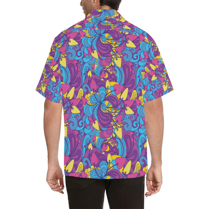 Psychedelic Mushroom Pattern Print Design A03 Men's Hawaiian Shirt