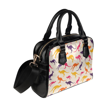 Kangaroos Pattern Print Design 01 Shoulder Handbag