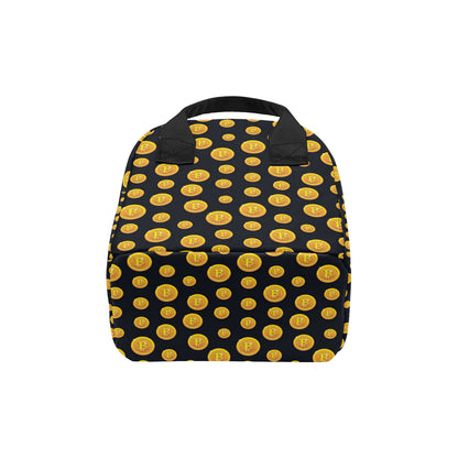 Bitcoin Pattern Print Design DO04 Insulated Lunch Bag