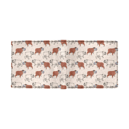 Bulldogs Pattern Print Design 04 Men's ID Card Wallet