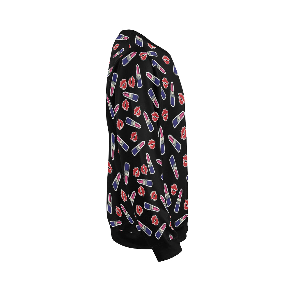 Lipstick Pattern Print Design LT01 Men Long Sleeve Sweatshirt