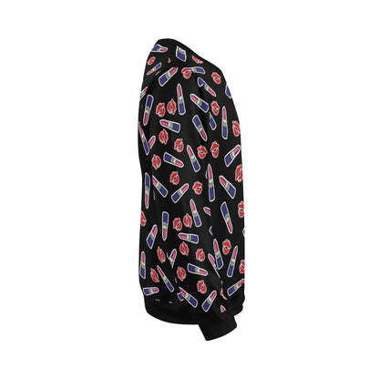 Lipstick Pattern Print Design LT01 Men Long Sleeve Sweatshirt