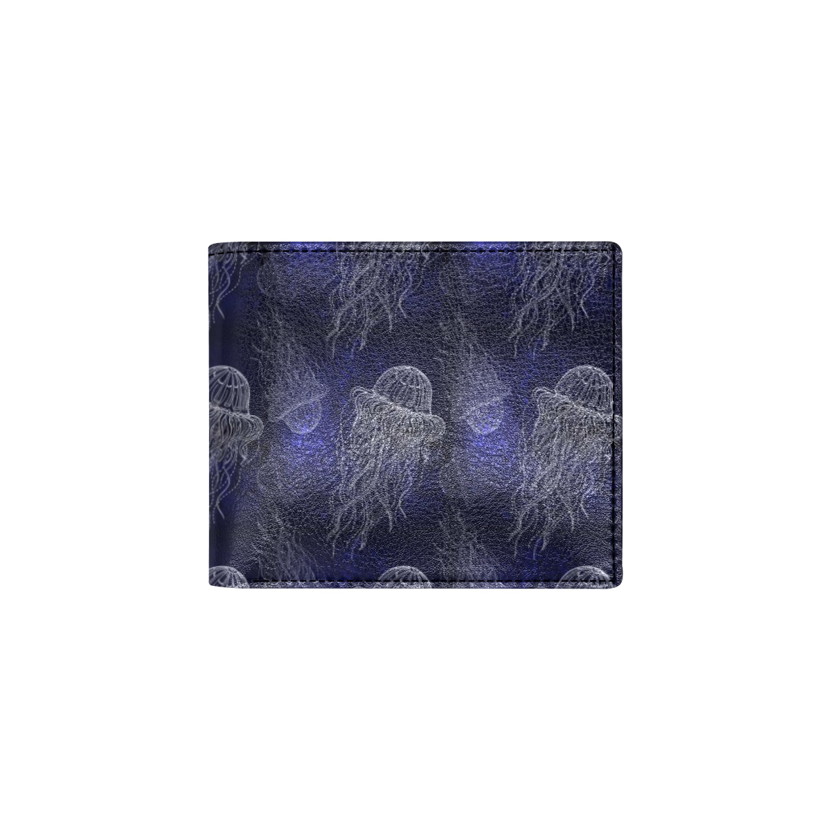 Jellyfish Pattern Print Design 02 Men's ID Card Wallet