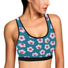 Cherry Blossom Pattern Print Design CB08 Sports Bra