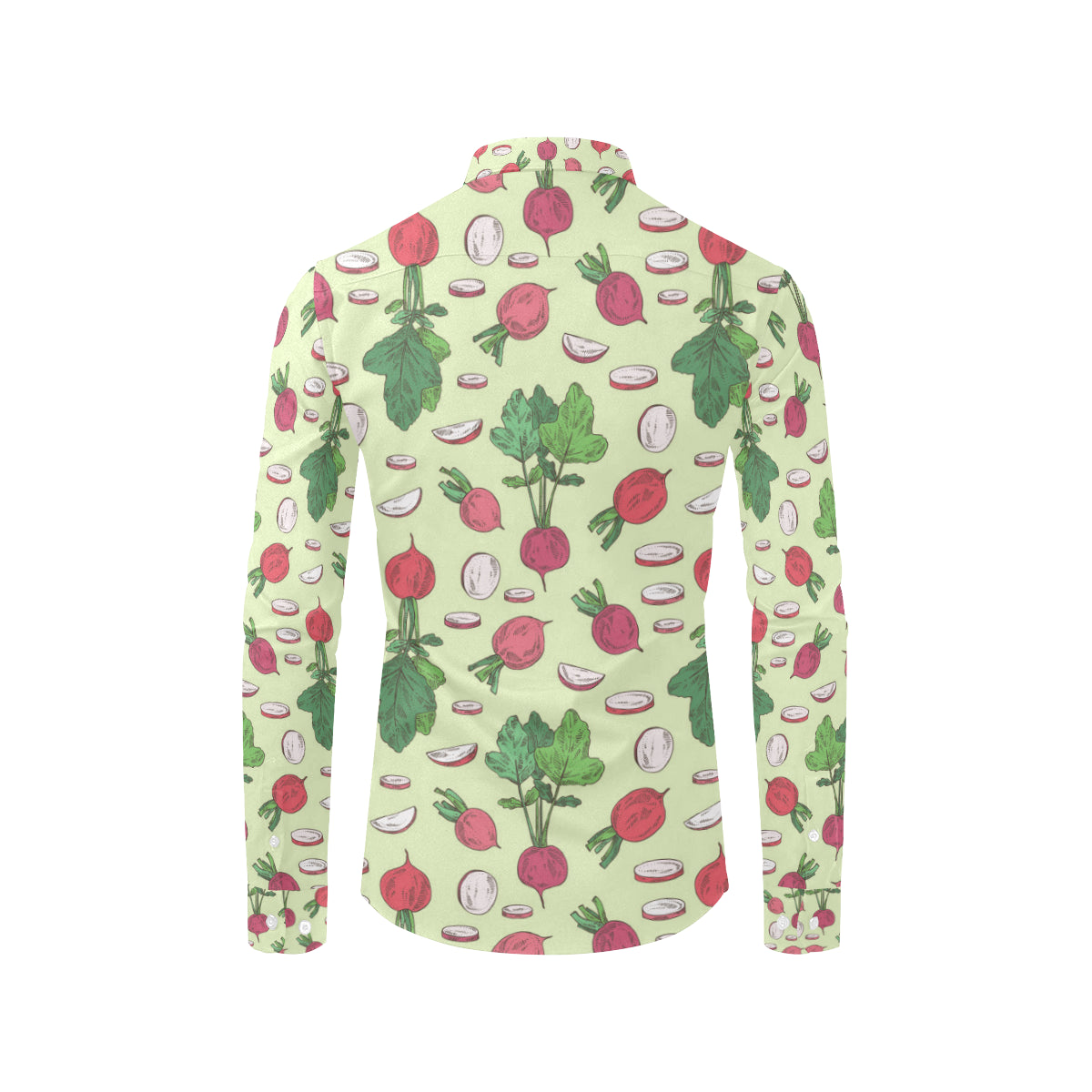 Radish Pattern Print Design A04 Men's Long Sleeve Shirt