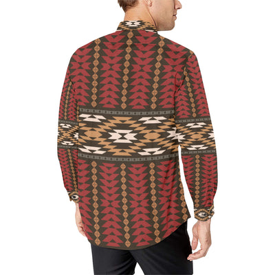 Native Pattern Print Design A02 Men's Long Sleeve Shirt