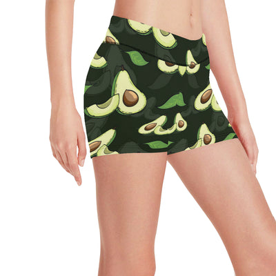 Avocado Pattern Print Design AC07 Yoga Shorts