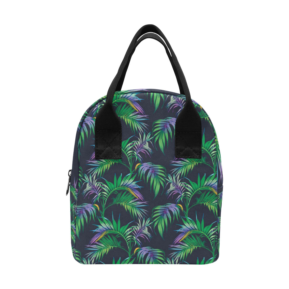Palm Leaves Pattern Print Design PL04 Insulated Lunch Bag