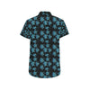 Tribal Turtle Polynesian Themed Design Men's Short Sleeve Button Up Shirt