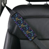 Dragonfly With Floral Print Pattern Car Seat Belt Cover