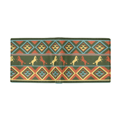 Horse Western Pattern Men's ID Card Wallet