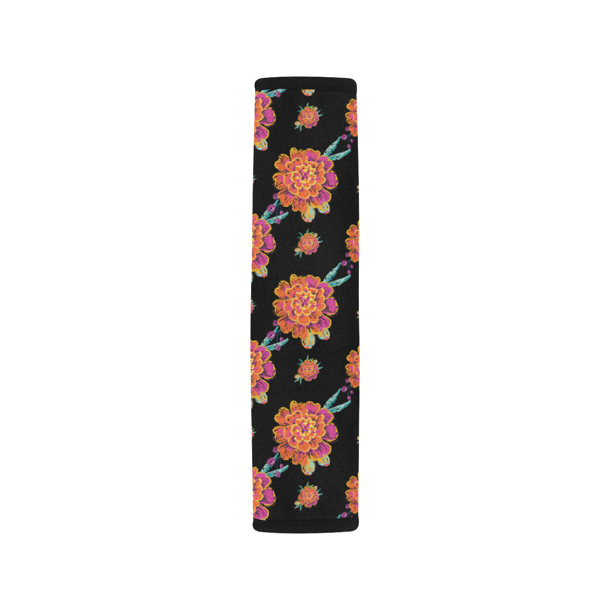 Marigold Pattern Print Design 01 Car Seat Belt Cover