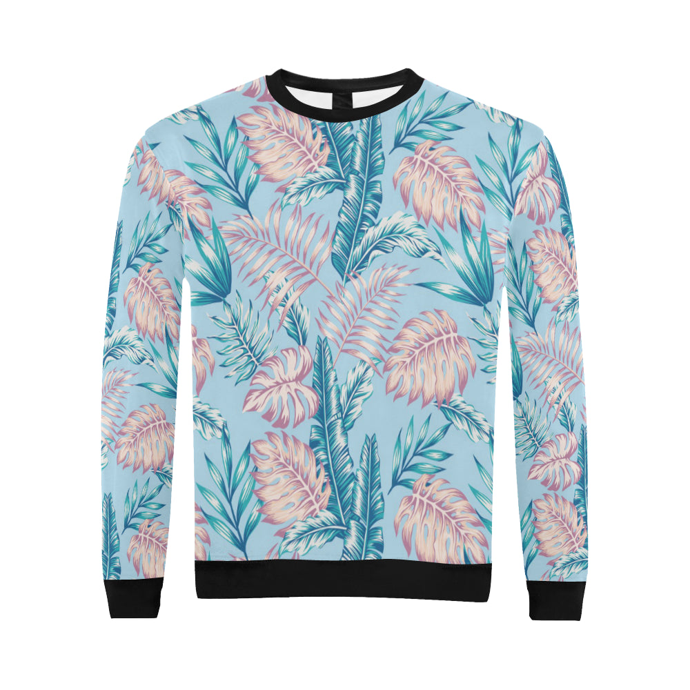 Tropical Flower Pattern Print Design TF01 Men Long Sleeve Sweatshirt